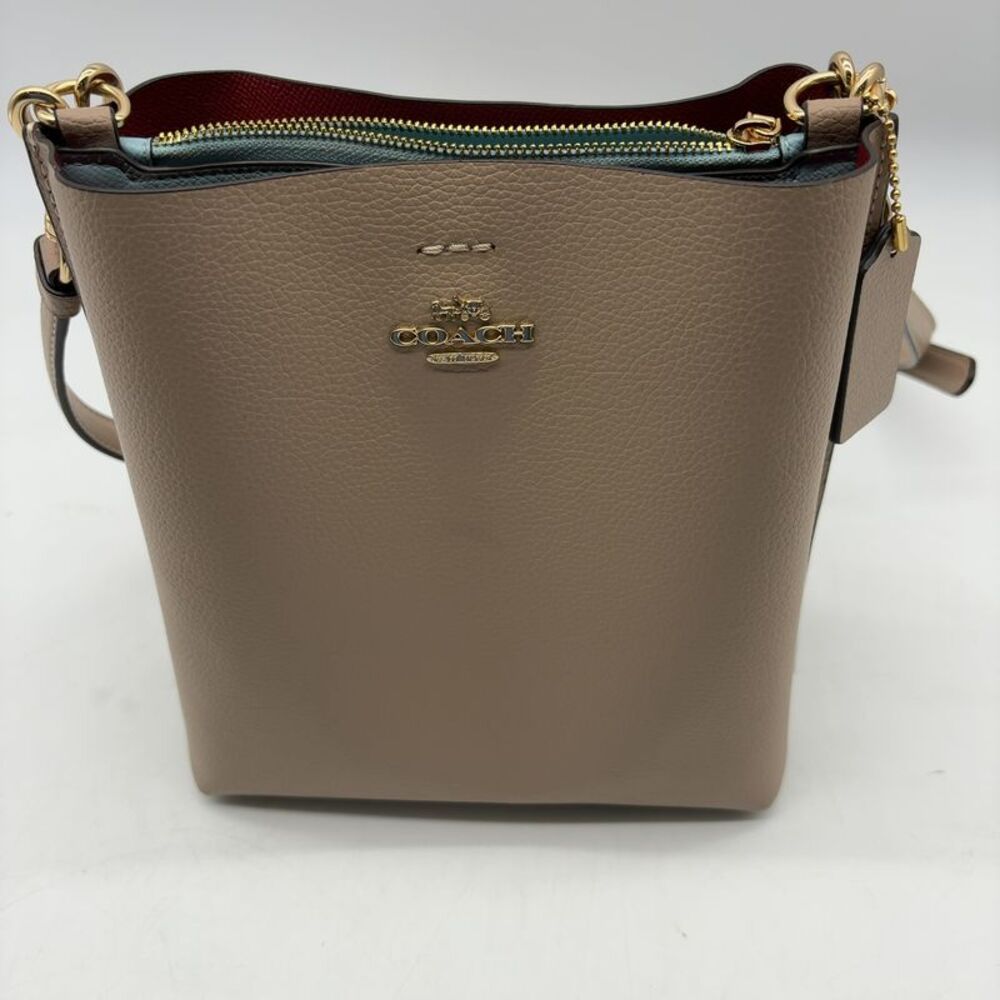 Coach Bucket Bag in Taupe/Light Blue
